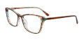 Takumi TK1141 With Magnetic Clip-On Lens Brown & Aqua Marbled with polarized clip on lens (10) Eyeglasses - Color Image