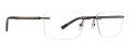 Totally Rimless Bypass 302 Brown Eyeglasses - Color Image
