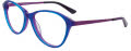 Takumi TK996 With Magnetic Clip-On Lens Blue and Purple with Grey Clip on Lens (50) Eyeglasses - Color Image