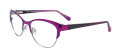 Takumi TK1027 With Magnetic Clip-On Lens Satin Purple & Silver with Clip Lens (080) Eyeglasses - Color Image