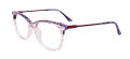 Takumi TK1121 With Magnetic Clip-On Lens Purple Marbled & Crystal Light Plum (080) Eyeglasses - Color Image