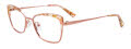 Takumi TK1158 With Magnetic Clip-On Lens Shiny Light Brown & Marbled Brown (010) Eyeglasses - Color Image