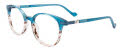 Takumi TK1234 Kids -  No Clip on Lens Crystal Turquoise/Striped Brown (060) Eyeglasses - Color Image