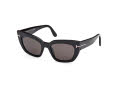Tom Ford FT1190 Black Shiny/Grey (1330L1) Sunglasses - Color Image