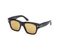 Tom Ford FT1280 Black Shiny/Yellow (1330Y1) Sunglasses - Color Image