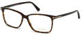 Tom Ford Blue Light Collection FT5478-B Shiny Classic Dark Havana/ Blue Block Lenses (052) Eyeglasses - Color Image
