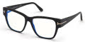 Tom Ford Blue Light Collection FT5745-B Shiny Black / Blue Block Lenses (001) Eyeglasses - Color Image