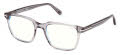 Tom Ford Blue Light Collection FT5818-B Shiny Transparent Grey  / Blue Block Lenses (020) Eyeglasses - Color Image