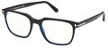 Tom Ford Blue Light Collection FT5818-B Shiny Black / Blue Block Lenses (001) Eyeglasses - Color Image