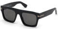 Tom Ford FT0711 - Fausto Shiny Black / Smoke Lenses (01A) Sunglasses - Color Image