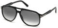 Tom Ford FT0753 - Raoul Shiny Black/ Gradient Smoke Lenses (01B) Sunglasses - Color Image
