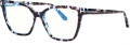 Tom Ford Blue Light Collection FT5812-B Blue Havana T Logo/ Blue Block Lenses (055) Eyeglasses - Color Image