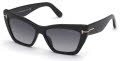 Tom Ford FT0871 - Wyatt Shiny Black / Gradient Smoke Lenses (01B) Sunglasses - Color Image