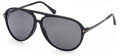 Tom Ford FT0909 - Samson Matte Black / Polarized Smoke Lenses (02D) Sunglasses - Color Image