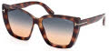 Tom Ford FT0920 Scarlet-02 Shiny Medium Havana / Gradient Teal-To-Orange Lenses (53P) Sunglasses - Color Image