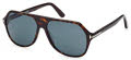 Tom Ford FT0934 Hayes Shiny Classic Dark Havana/ Dark Teal Lenses (52V) Sunglasses - Color Image