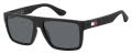 Tommy Hilfiger Th 1605/S Matte Black / gray blue (0003/IR) Sunglasses - Color Image
