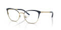Tory Burch TY1076 Shiny Gold / Navy (3341) Eyeglasses - Color Image