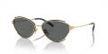 Tory Burch TY6103 Shiny Gold/Dark Grey (335287) Sunglasses - Color Image