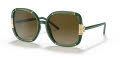 Tory Burch TY9071U Transparent Olive/Olive / Olive Gradient (189713) Sunglasses - Color Image