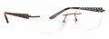 Totally Rimless Adeena 376 Mocha Eyeglasses - Color Image