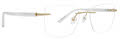 Totally Rimless Calliope 372 Satin Gold Eyeglasses - Color Image