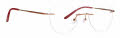 Totally Rimless Infinity 04 373 Rose/Gold Eyeglasses - Color Image