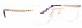 Totally Rimless Sonora 377 Rose/Gold Eyeglasses - Color Image