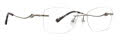 Totally Rimless Trellis 323 Silver Eyeglasses - Color Image