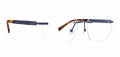 Totally Rimless Analog 382 Blue (BLU) Eyeglasses - Color Image