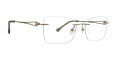 Totally Rimless Bria 327 Gold Eyeglasses - Color Image