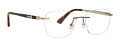 Totally Rimless Fortis Brown Eyeglasses - Color Image