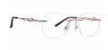 Totally Rimless Tiara 380 Rose (ROS) Eyeglasses - Color Image