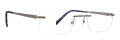 Totally Rimless Advance 227 Light Gunmetal Eyeglasses - Color Image