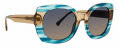 Trina Turk Llarga Teal Sunglasses - Color Image