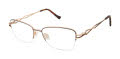 Tura R135 Brown Gold (BRN) Eyeglasses - Color Image