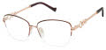 Tura R145 Burgundy/Rosegold (BUR) Eyeglasses - Color Image