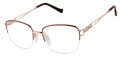 Tura R146 Brown/Rose Gold (BRN) Eyeglasses - Color Image