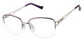 Tura R146 Eggplant/Silver (EGG) Eyeglasses - Color Image