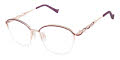 Tura R149 Eggplant/Rose Gold (EGG) Eyeglasses - Color Image