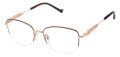 Tura R151 Burgundy/Rose Gold (BUR) Eyeglasses - Color Image