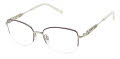 Tura R151 Eggplant/Silver (EGG) Eyeglasses - Color Image