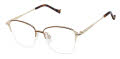 Tura R152 Brown/Gold (BRN) Eyeglasses - Color Image