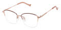 Tura R152 Burgundy/Rosegold (BUR) Eyeglasses - Color Image