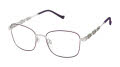 Tura R154 Eggplant/Silver (EGG) Eyeglasses - Color Image