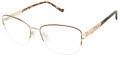 Tura R238 Brown / Gold (BRN) Eyeglasses - Color Image