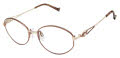 Tura R590 Brown/Gold (BRN) Eyeglasses - Color Image