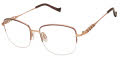 Tura R595 Burgundy / Rose Gold (BUR) Eyeglasses - Color Image