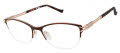 Tura R705 Burgundy/Rosegold (BUR) Eyeglasses - Color Image