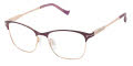 Tura R709 Eggplant/Rose Gold (EGG) Eyeglasses - Color Image